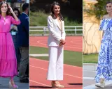 Reina Letizia luce tres looks veraniegos, destacando sus alpargatas en cada uno.