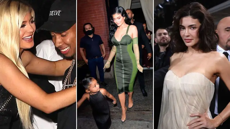 Kylie Jenner deslumbró en la Met Gala con varios looks icónicos. Aquí, un collage de sus momentos.
